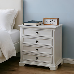 white furniture,white bedside